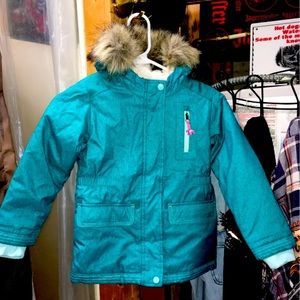 Cat & Jack girls teal green coat 5t